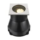 SLV 1009169 DASAR® L Bodeneinbauleuchte asymmetrisch 3000K 70°/40° IP65/IP67 quadratisch Edelstahl / Schwarz