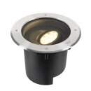 SLV 1009170 DASAR® XL Bodeneinbauleuchte asymmetrisch 3000K 70°/40° IP65/IP67 rund Edelstahl / Schwarz