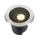 SLV 1009170 DASAR® XL Bodeneinbauleuchte asymmetrisch 3000K 70°/40° IP65/IP67 rund Edelstahl / Schwarz