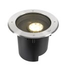 SLV 1009170 DASAR® XL Bodeneinbauleuchte asymmetrisch 3000K 70°/40° IP65/IP67 rund Edelstahl / Schwarz