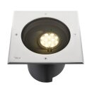 SLV 1009171 DASAR® XL Bodeneinbauleuchte asymmetrisch 3000K 70°/40° IP65/IP67 quadratisch Edelstahl / Schwarz