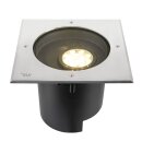 SLV 1009171 DASAR® XL Bodeneinbauleuchte asymmetrisch 3000K 70°/40° IP65/IP67 quadratisch Edelstahl / Schwarz