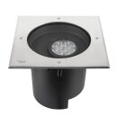 SLV 1009171 DASAR® XL Bodeneinbauleuchte asymmetrisch 3000K 70°/40° IP65/IP67 quadratisch Edelstahl / Schwarz