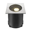 SLV 1009171 DASAR® XL Bodeneinbauleuchte asymmetrisch 3000K 70°/40° IP65/IP67 quadratisch Edelstahl / Schwarz