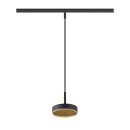 SLV 1009018 GRIP! FLAT 48V Pendelleuchte DALI Pendellänge 200 cm 2700/3000 K Schwarz / Gold