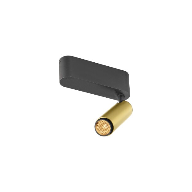 SLV 1009042 GRIP! S Deckenaufbauleuchte single PHASE 2700 K 11 W 29° Gold / Schwarz