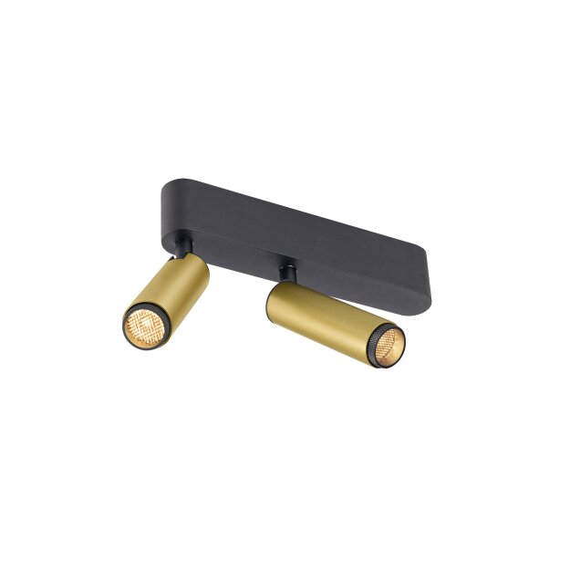 SLV 1009050 GRIP! S Deckenaufbauleuchte double PHASE 2700 K 21 W 29° Gold / Schwarz
