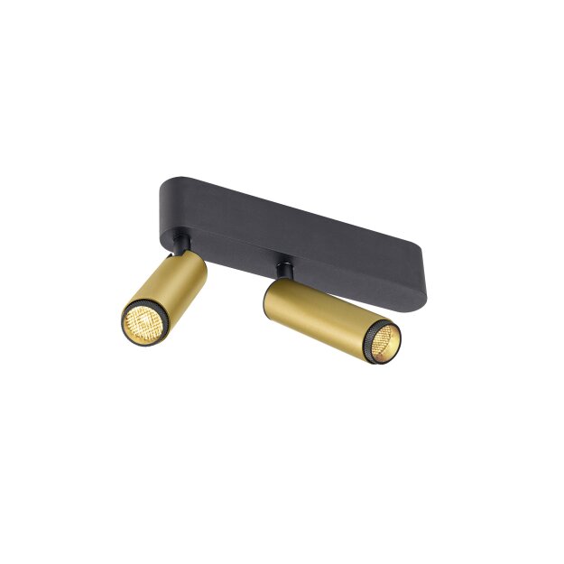 SLV 1009051 GRIP! S Deckenaufbauleuchte double PHASE 3000 K 21 W 29° Gold / Schwarz