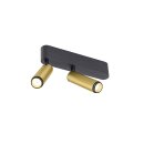 SLV 1009051 GRIP! S Deckenaufbauleuchte double PHASE 3000 K 21 W 29° Gold / Schwarz