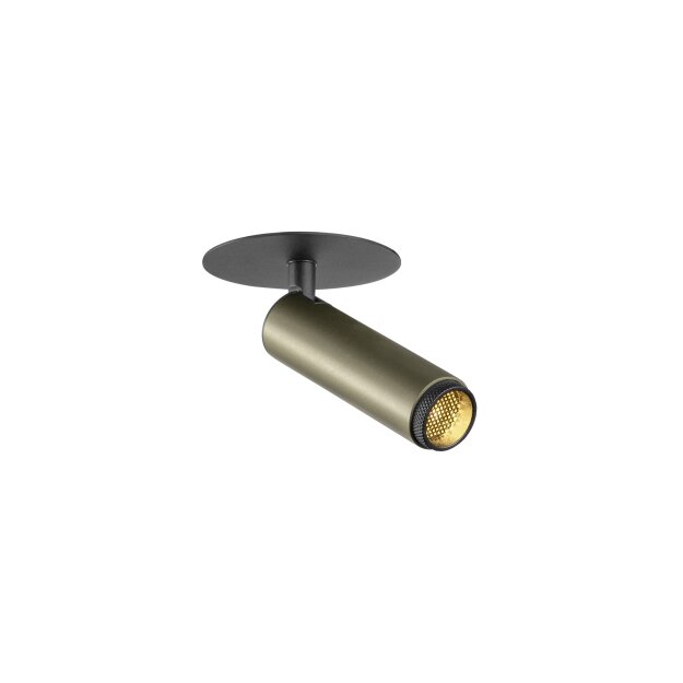 SLV 1009057 GRIP! S Deckeneinbauleuchte PHASE 3000 K 29° IP20 zylindrisch Bronze / Schwarz