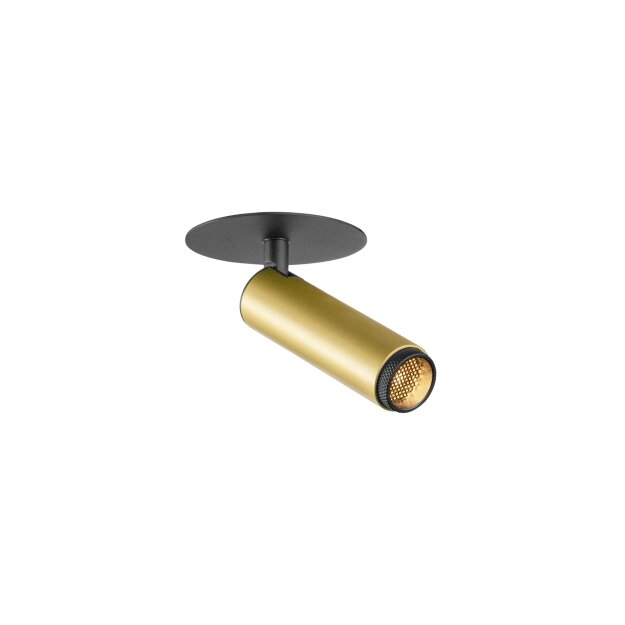 SLV 1009058 GRIP! S Deckeneinbauleuchte PHASE 2700 K 29° IP20 zylindrisch Gold / Schwarz