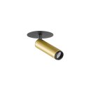 SLV 1009058 GRIP! S Deckeneinbauleuchte PHASE 2700 K 29° IP20 zylindrisch Gold / Schwarz