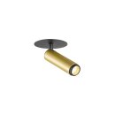 SLV 1009059 GRIP! S Deckeneinbauleuchte PHASE 3000 K 29° IP20 zylindrisch Gold / Schwarz