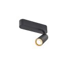 SLV 1009070 GRIP! M Deckenaufbauleuchte single PHASE 2700 K 14 W 42° Schwarz / Gold
