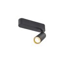 SLV 1009071 GRIP! M Deckenaufbauleuchte single PHASE 3000 K 14 W 42° Schwarz / Gold