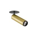 SLV 1009090 GRIP! M Deckeneinbauleuchte PHASE 2700 K 42° IP20 zylindrisch Gold / Schwarz
