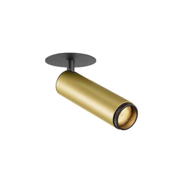 SLV 1009091 GRIP! M Deckeneinbauleuchte PHASE 3000 K 42° IP20 zylindrisch Gold / Schwarz