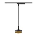 SLV 1009133 GRIP! FLAT 1~ Pendelleuchte PHASE Pendellänge 200 cm 2700/3000 K Schwarz / Gold