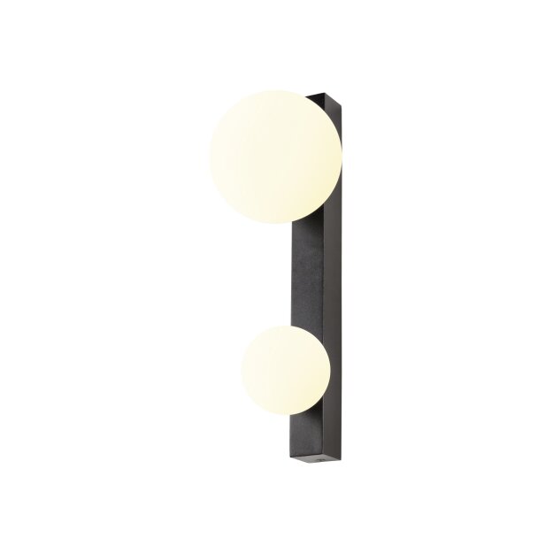 SLV 1009145 SUN WL double G9 Wandaufbauleuchte rund 2 x max. 5 W IP20 Schwarz