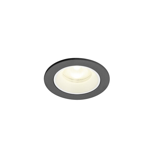 SLV 1009314 NUMINOS® XS Deckeneinbauleuchte 4000 K 55° IP20 rund Schwarz / Weiß