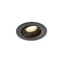 SLV 1009367 NUMINOS® MOVE XS Deckeneinbauleuchte 4000 K 55° IP20 rund Schwarz