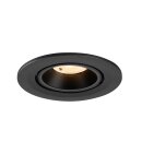 SLV 1009382 NUMINOS® GIMBLE S Deckeneinbauleuchte 2700 K 40° IP20 rund Schwarz
