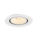 SLV 1009392 NUMINOS® GIMBLE S Deckeneinbauleuchte 2700 K 40° IP20 rund Weiß