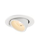 SLV 1009392 NUMINOS® GIMBLE S Deckeneinbauleuchte 2700 K 40° IP20 rund Weiß