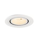SLV 1009395 NUMINOS® GIMBLE S Deckeneinbauleuchte 2700 K 55° IP20 rund Weiß