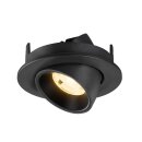 SLV 1009397 NUMINOS® GIMBLE S Deckeneinbauleuchte 3000 K 20° IP20 rund Schwarz