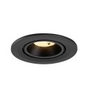 SLV 1009397 NUMINOS® GIMBLE S Deckeneinbauleuchte 3000 K 20° IP20 rund Schwarz