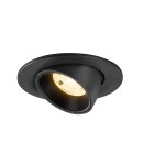 SLV 1009397 NUMINOS® GIMBLE S Deckeneinbauleuchte 3000 K 20° IP20 rund Schwarz