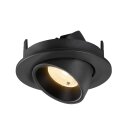 SLV 1009400 NUMINOS® GIMBLE S Deckeneinbauleuchte 3000 K 40° IP20 rund Schwarz