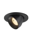 SLV 1009403 NUMINOS® GIMBLE S Deckeneinbauleuchte 3000 K 55° IP20 rund Schwarz