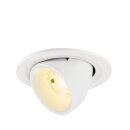 SLV 1009407 NUMINOS® GIMBLE S Deckeneinbauleuchte 3000 K 20° IP20 rund Weiß