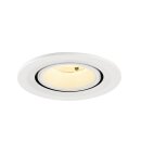 SLV 1009407 NUMINOS® GIMBLE S Deckeneinbauleuchte 3000 K 20° IP20 rund Weiß
