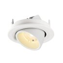 SLV 1009410 NUMINOS® GIMBLE S Deckeneinbauleuchte 3000 K 40° IP20 rund Weiß