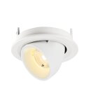 SLV 1009410 NUMINOS® GIMBLE S Deckeneinbauleuchte 3000 K 40° IP20 rund Weiß