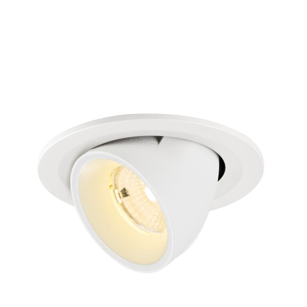 SLV 1009413 NUMINOS® GIMBLE S Deckeneinbauleuchte 3000 K 55° IP20 rund Weiß