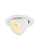 SLV 1009413 NUMINOS® GIMBLE S Deckeneinbauleuchte 3000 K 55° IP20 rund Weiß