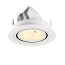SLV 1009413 NUMINOS® GIMBLE S Deckeneinbauleuchte 3000 K 55° IP20 rund Weiß
