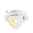 SLV 1009413 NUMINOS® GIMBLE S Deckeneinbauleuchte 3000 K 55° IP20 rund Weiß