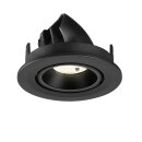 SLV 1009415 NUMINOS® GIMBLE S Deckeneinbauleuchte 4000 K 20° IP20 rund Schwarz