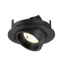 SLV 1009415 NUMINOS® GIMBLE S Deckeneinbauleuchte 4000 K 20° IP20 rund Schwarz