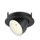 SLV 1009416 NUMINOS® GIMBLE S Deckeneinbauleuchte 4000 K 20° IP20 rund Schwarz / Weiß