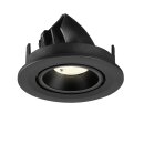 SLV 1009418 NUMINOS® GIMBLE S Deckeneinbauleuchte 4000 K 40° IP20 rund Schwarz
