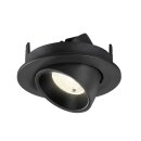 SLV 1009418 NUMINOS® GIMBLE S Deckeneinbauleuchte 4000 K 40° IP20 rund Schwarz