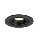 SLV 1009418 NUMINOS® GIMBLE S Deckeneinbauleuchte 4000 K 40° IP20 rund Schwarz
