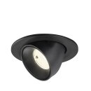 SLV 1009421 NUMINOS® GIMBLE S Deckeneinbauleuchte 4000 K 55° IP20 rund Schwarz