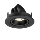 SLV 1009421 NUMINOS® GIMBLE S Deckeneinbauleuchte 4000 K 55° IP20 rund Schwarz